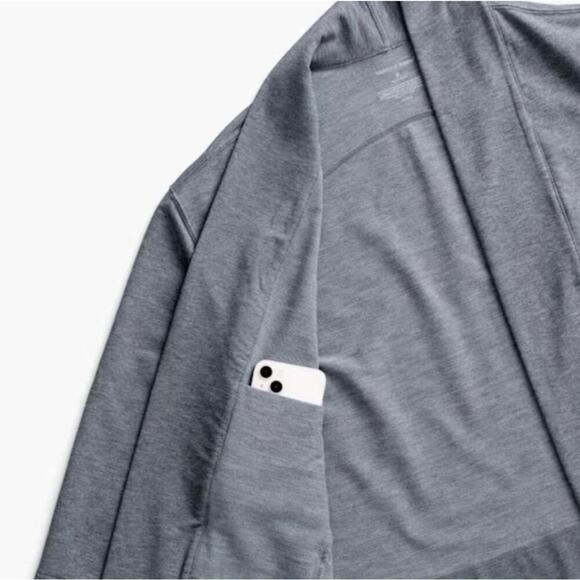 Ministry Of Supply Size XXS Fusion Terry Cardigan Gray Wool Blend Stretch NEW - Picture 2 of 13